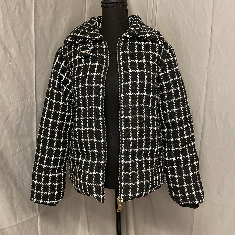 NWT Jason Wu Black and White Puffer Jacket - Picture 6 of 12